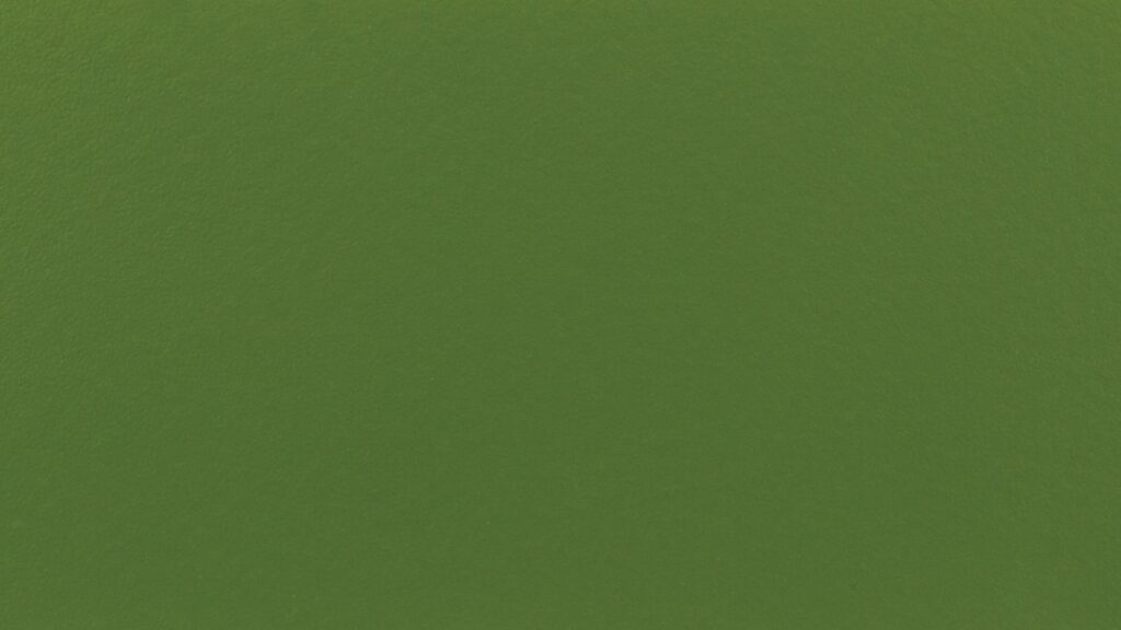 A close-up image of a flat, smooth, and uniform green surface.