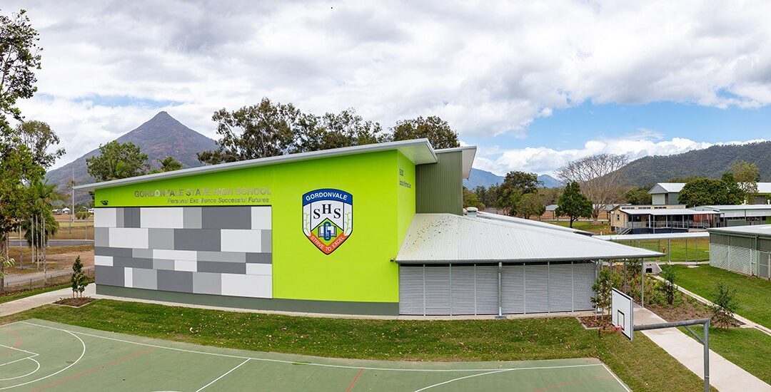 New school hall with Cemintel Surround core neutral palette